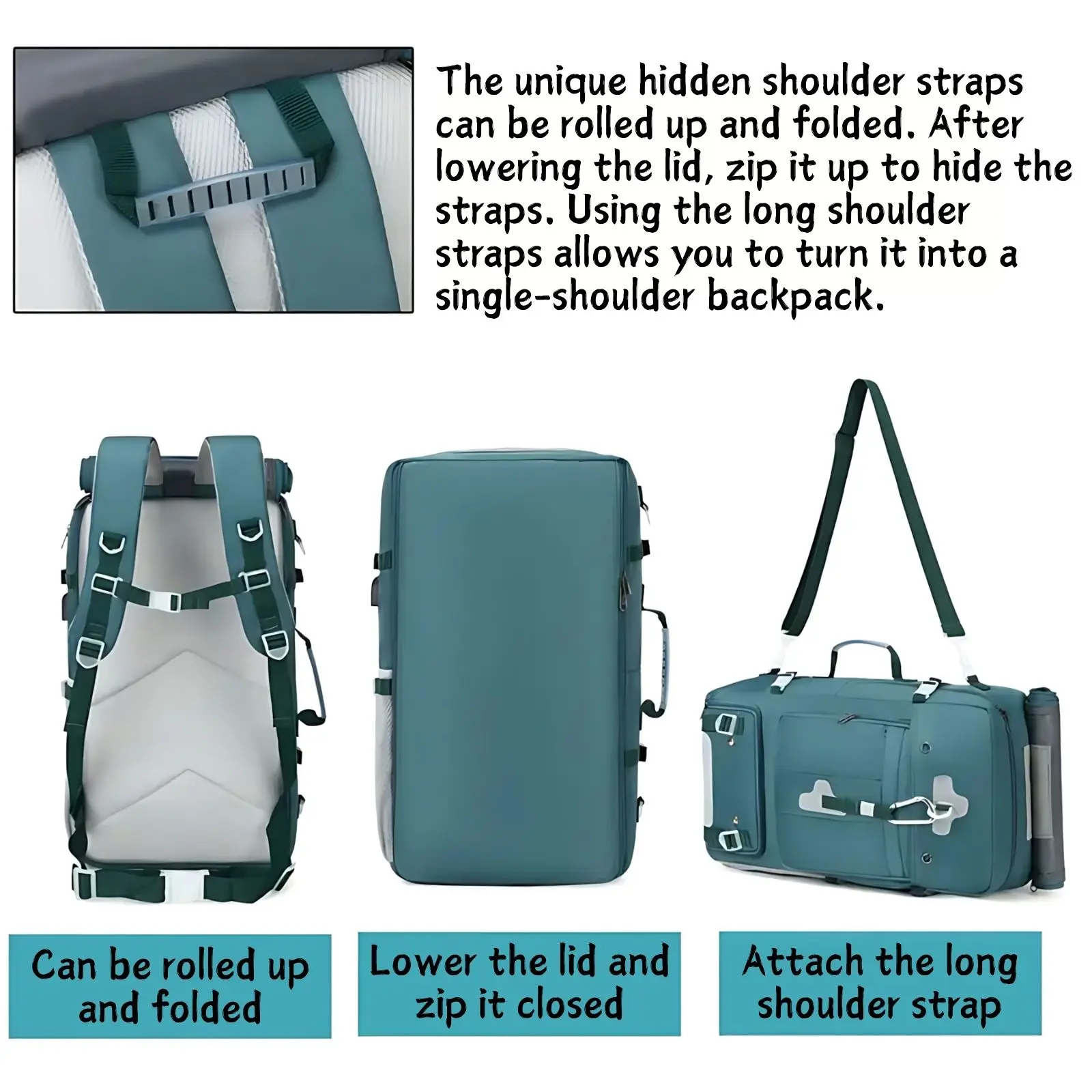 Backpack for Men, Travle Bapckpack with Shoe Compartment, Flight Approved Large 30L, Single Shoulder College Backpack