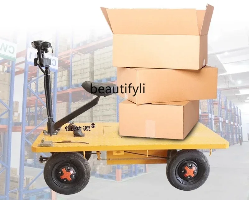 

Z189 A56 Reverse donkey electric flatbed truck, construction site truck, electric four-wheel, push truck