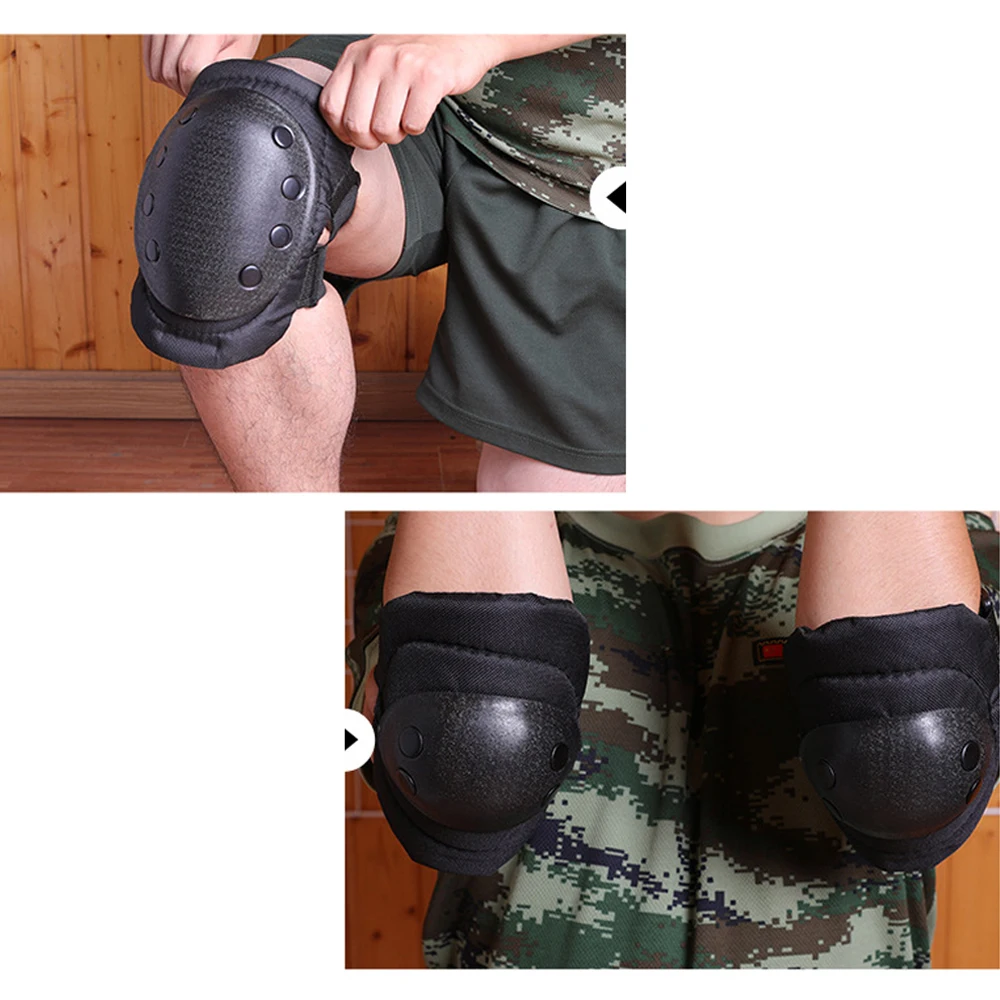 Tactical Knee Pad Elbow For Outdoor Knee Pad Climbing Motocross Sports Safety Gear Riding CS Military Protector Pads Set