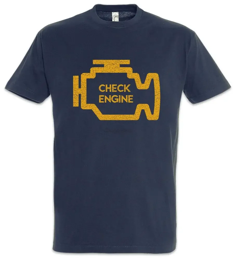 Check Engine T-Shirt Race Driver Petrol Head Fun Car Love Racer Driver Car