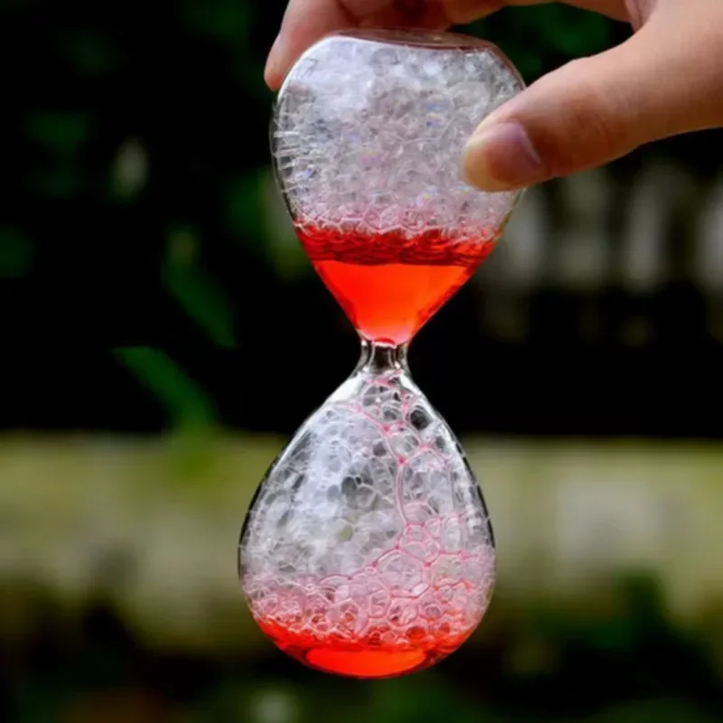 

Multicolor Glass Dreamful Bubble Hourglass Creative Sand Clock Liquid foam Water Drift Bottle Irregular Home Desktop Decorative