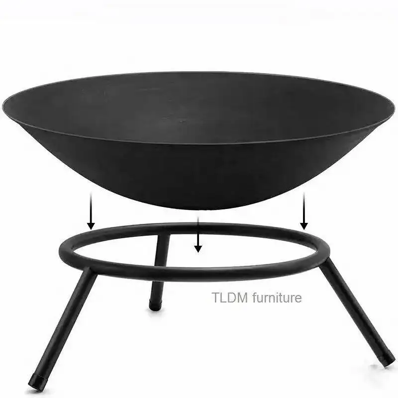 Bonfire European Wrought Fire Iron Grill Stand Brazier Home Garden Party Courtyard Fire Pits Wood Heater Outdoor Camping Furnace
