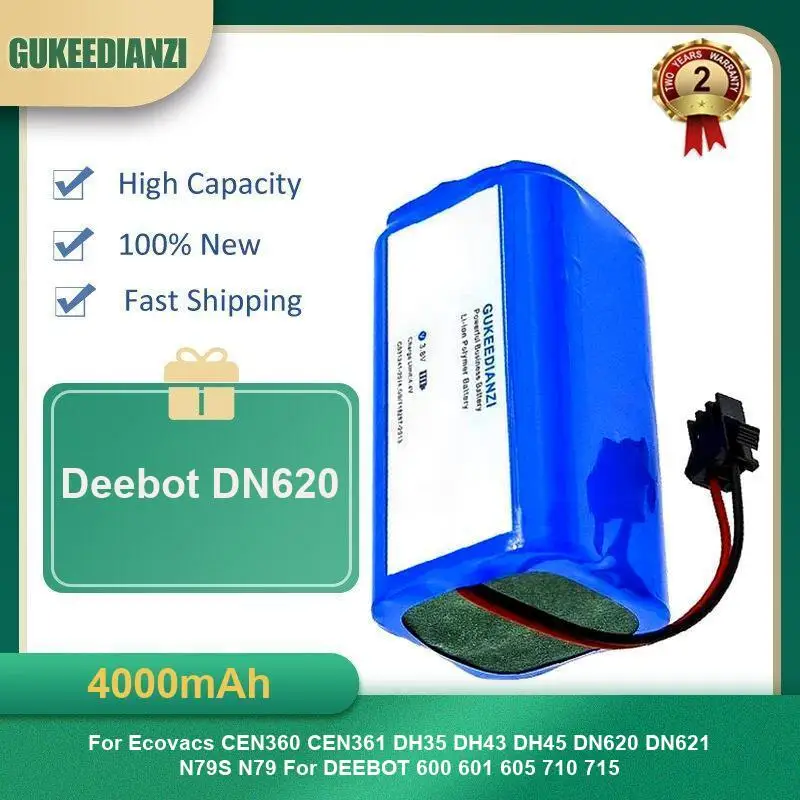 Battery For Ecovacs Deebot CEN661/CEN540/CEN546/CEN553 Vacuum Robot T8 T5neo T5fun N5 Robotic Cleaner CEN360 CEN361 DH35 DH43