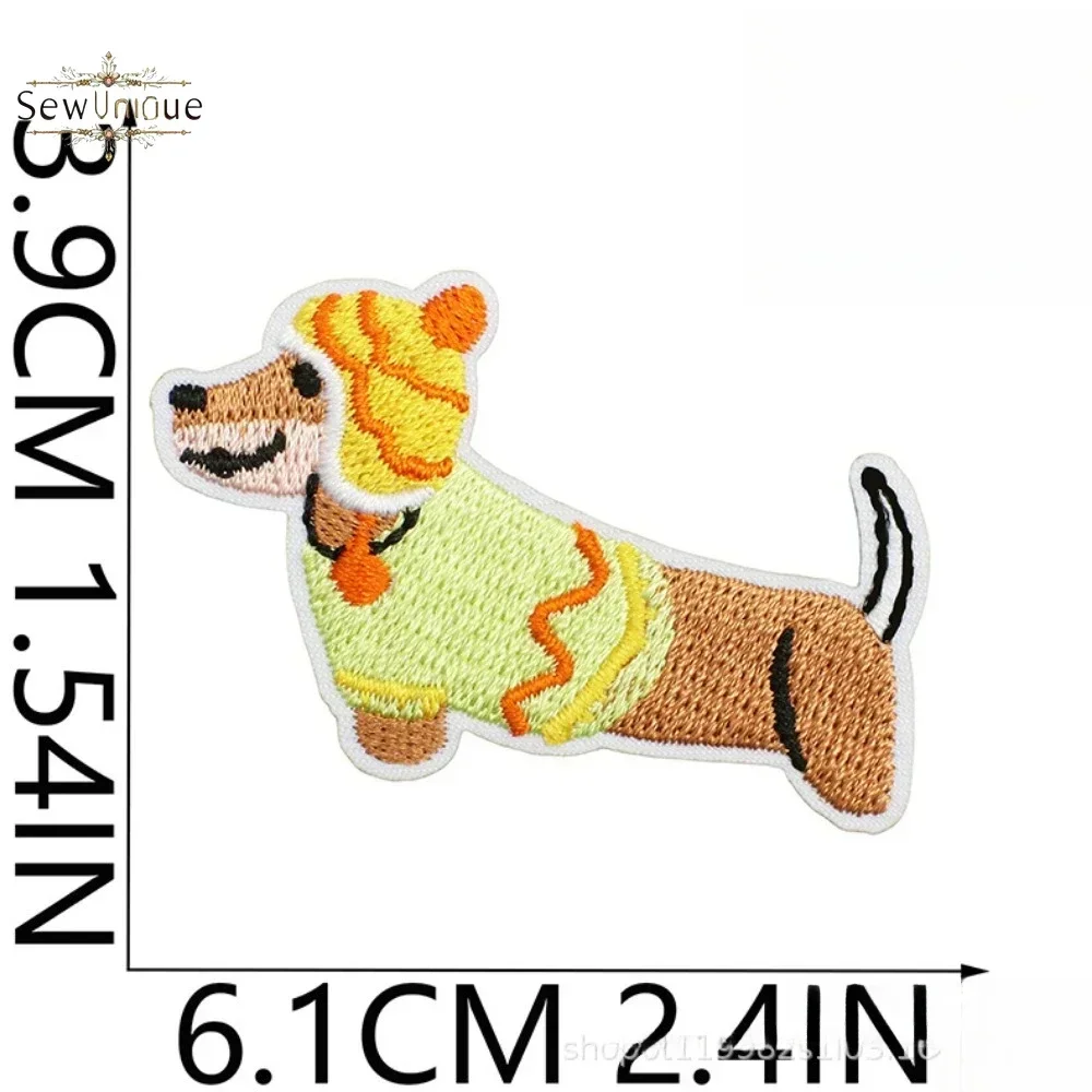 الكورية لطيف الكلب الألماني التطريز القماش ملصق DIY حقيبة فستان جرو التصحيح الكي DIY بها بنفسك لوازم خياطة الملابس #5