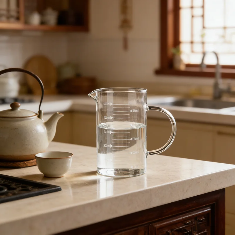 YWDL 1PCS Glass Measuring Cup With Handle High Borosilicate Kitchen Milk Coffee Mug Heat-resistant Cup Laboratory Beaker - view 6