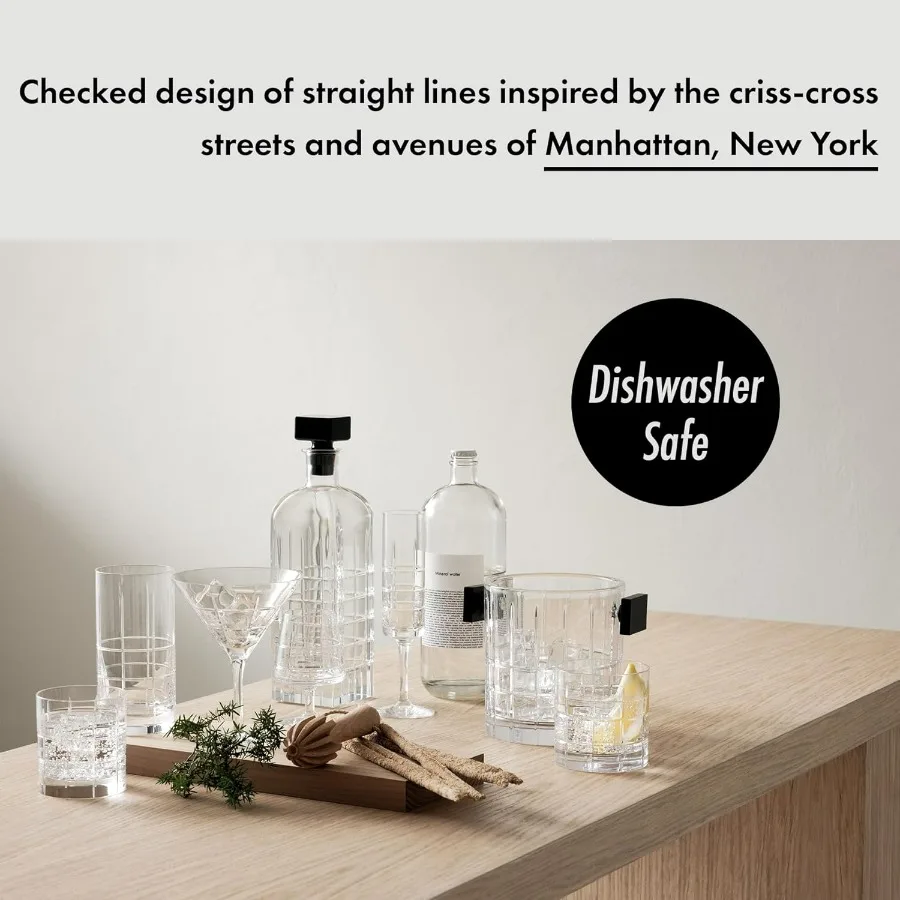 طقم زجاجي مزدوج الطراز القديم من ستريت مكون من قطعتين 11.5 Fl. أوز رويال بيك تصميم الأواني الزجاجية للويسكي بوربون جين تخدم الكوكتيلات Ma #3