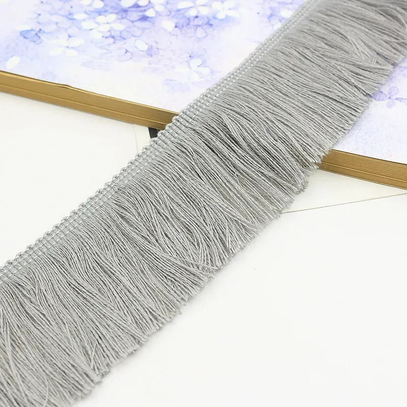 1M Cotton Soft Tassel Fringe Lace Trim Clothing Curtains Home Accessories Tassel Lace Webbing Trims 5cm Pink Rose White Green