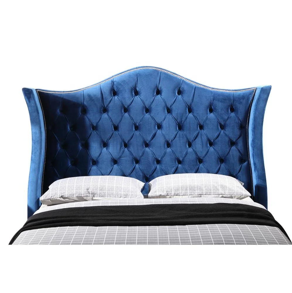 Cabecero alto de diseño europeo, cama suave de tamaño king