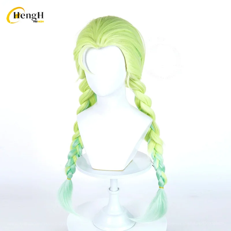 In Stock Game Gunsmith Synthetic Hair Long 75cm Mixed Color Double Braids Cosplay Wig Heat Resistant Hair Halloween Party Wigs