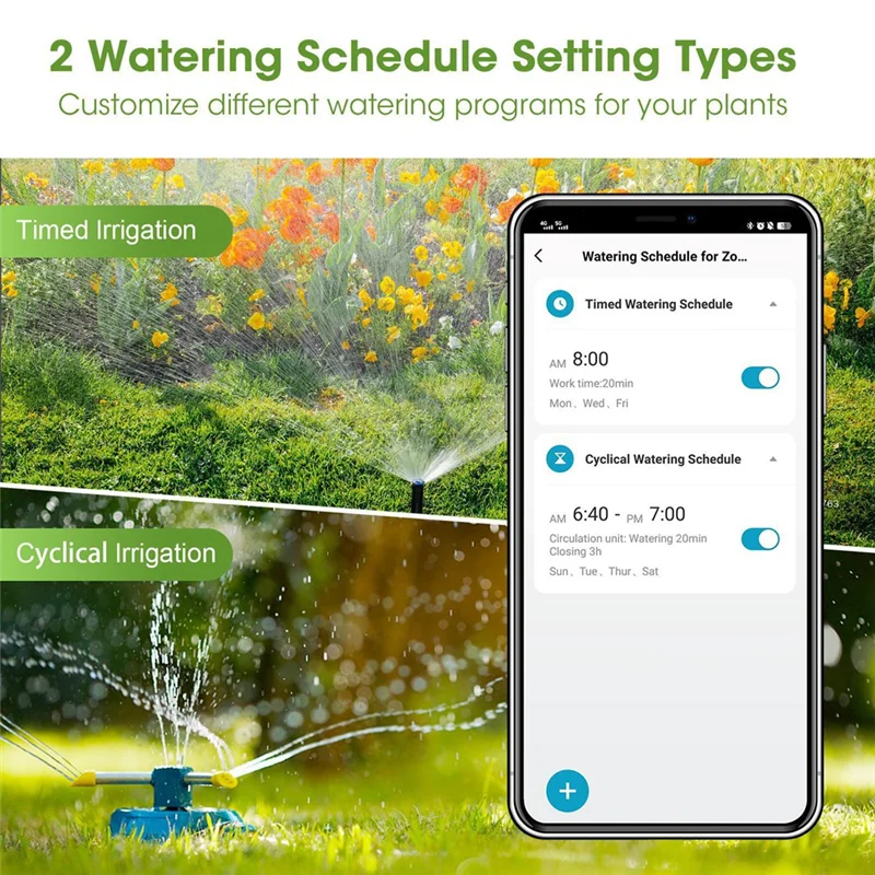 

BSP3/4Inch Garden Automatic Watering Irrigation Time Timing Valves Controller Support Watering Watering Duration EU-Plug-ABLI