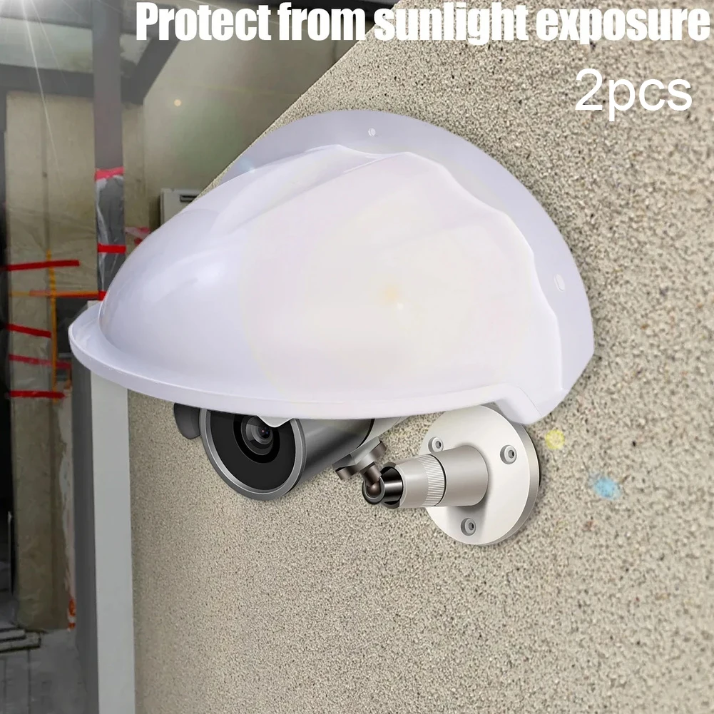 1pc/2pc Sun Rain Shade Camera Protective Cover Wall Waterproof Shell Protector For Outdoor CCTV Camera Housing Security Protect