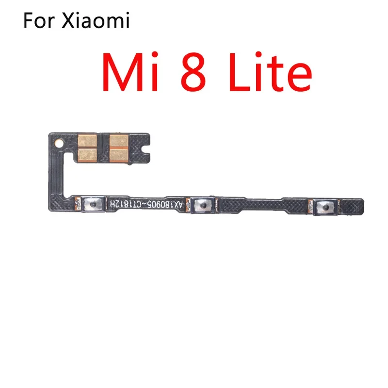 10 pcs/lot power button ket flex for Xiaomi 6 8 9 a1 a2 a3 8Lite 9T pro Pocophone F1 volume side on/off button flex replacement