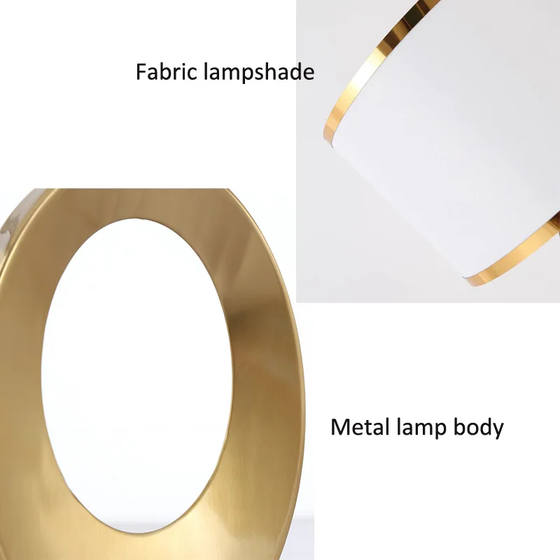 Lampada da scrivania in tessuto di lusso leggero in metallo nordico Soggiorno Studio Lampada da lettura da comodino moderna semplice con decorazione retrò