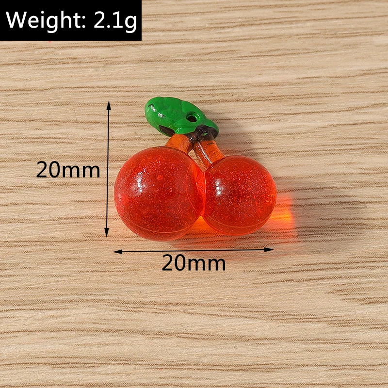 Tusember 10 Stück niedliche Frucht-Cartoon-Erdbeer-Charms für handgefertigte Ohrringe, Armbänder, Halsketten, Schmuckherstellung, Zubehör – Detail 7