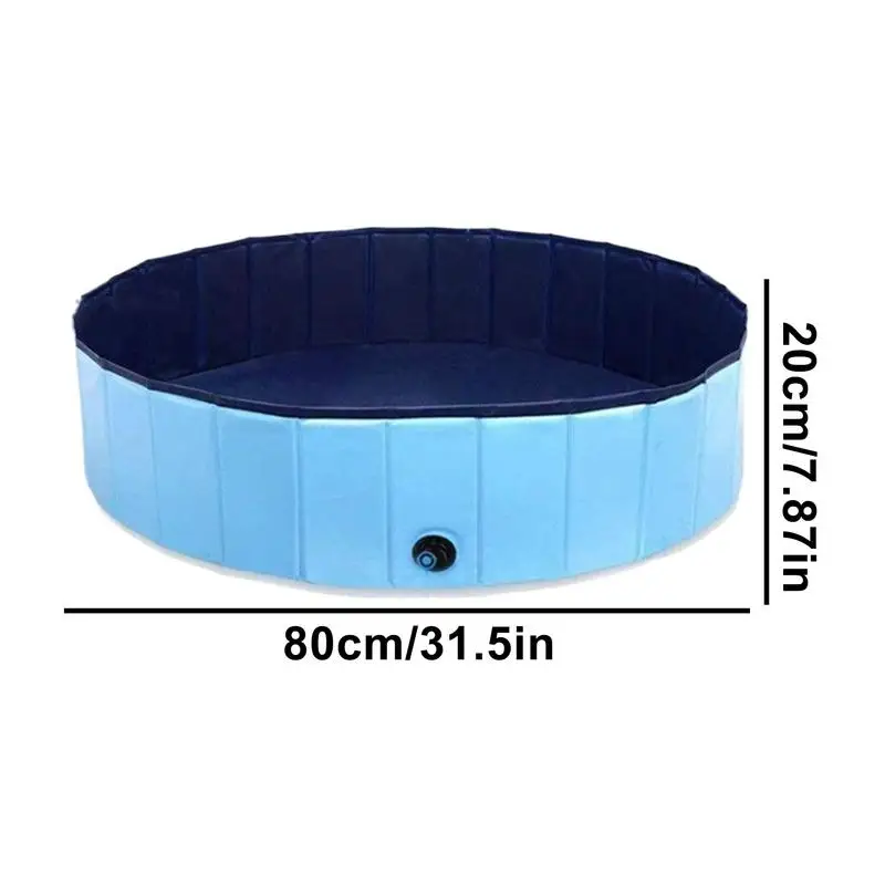 Foldable Dog Pool Kiddie Folding Wading Tub Large Non Slip Dog Pool Water Play Equipment For Adventure Outdoor Beach Games