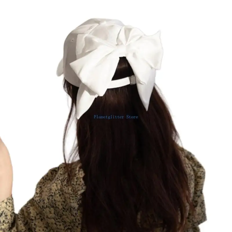 

652B Oversize Bowknot Baseball Caps Comfortable Beach Getaways Summer Hat for Adult