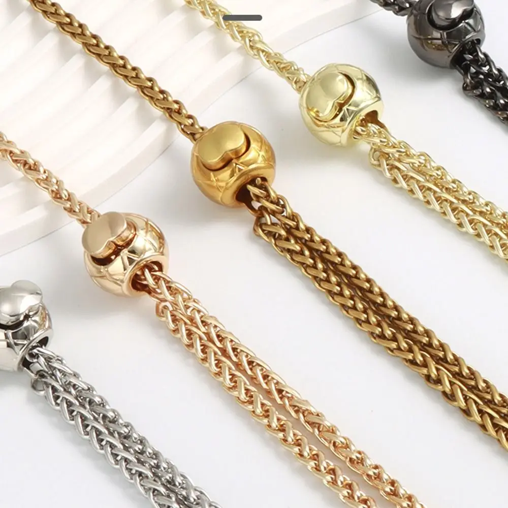 Durable Golden Silvery Metal Bag Chains Replacement Adjustable Handbag Handle Chain Purse Chain Belt