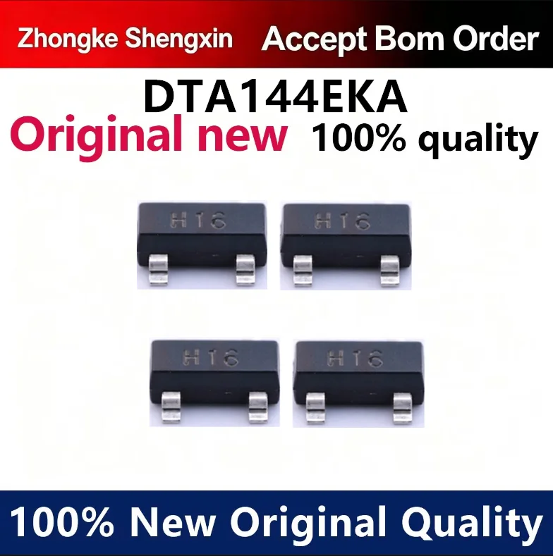 （5pcs-100pcs）DTA144 DTA144EKA T146 silk screen 16 SOT-23 PNP 50V digital transistor