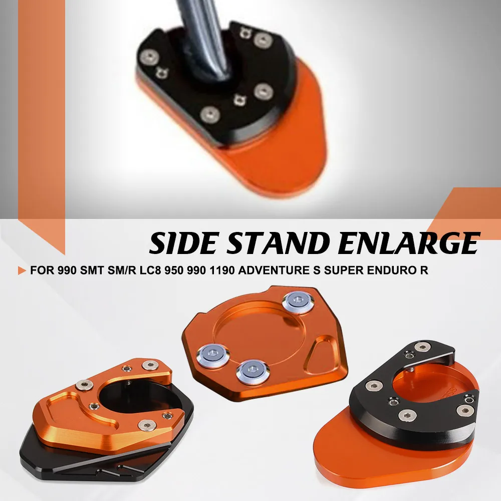 For 990 SMT SM/R LC8 950 990 1190 Adventure S Super Enduro R Motorcycle Kickstand Foot Side Stand Extension Pad Support Plate