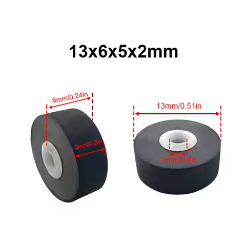 1Pcs 13x6x5x2mm Rubber Pinch Roller For Audio Movement Tape Recorder Cassette Deck Repeater Walkman Stereo Player Accessories