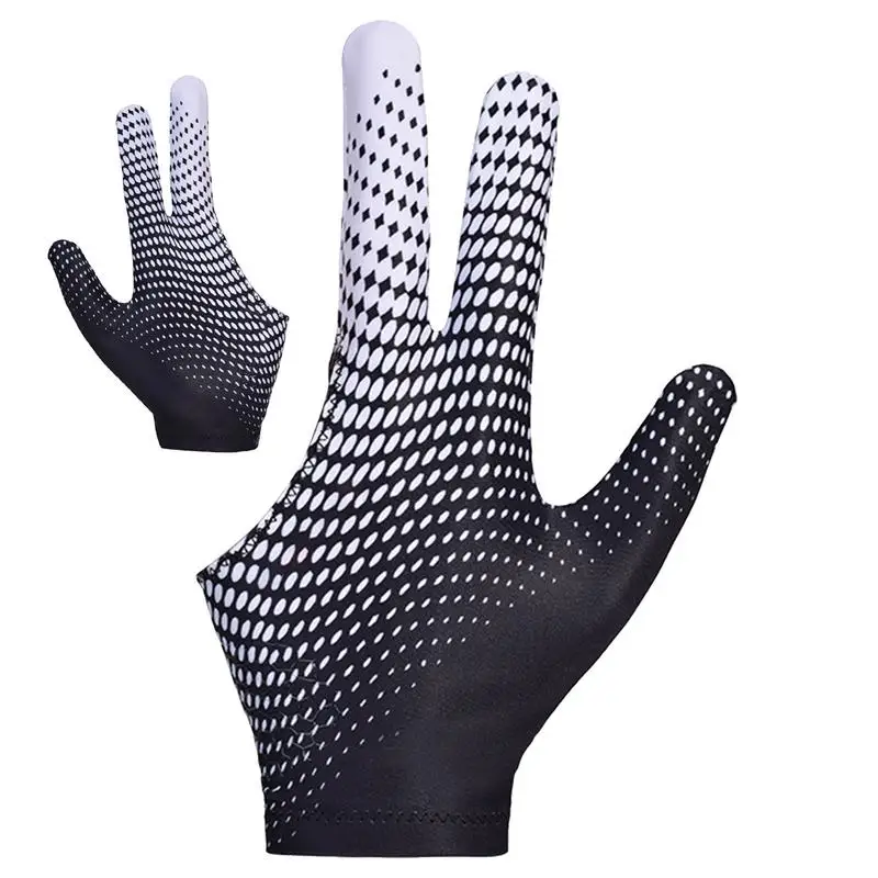 1PC Billiards Glove Left/Right  Hand 3 Finger Snooker Billiard Glove Non Slip Elasticity Billiard Training Gloves Accessories