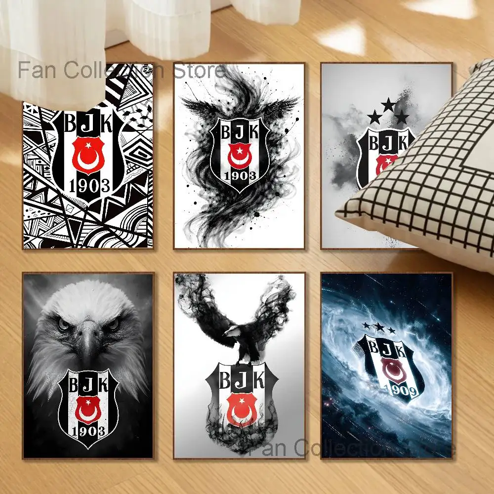 Fashion Besiktas BJK Poster Prints Wall Art Painting Picture Gift Living Room Bar Restaurant Dec Sticker Large