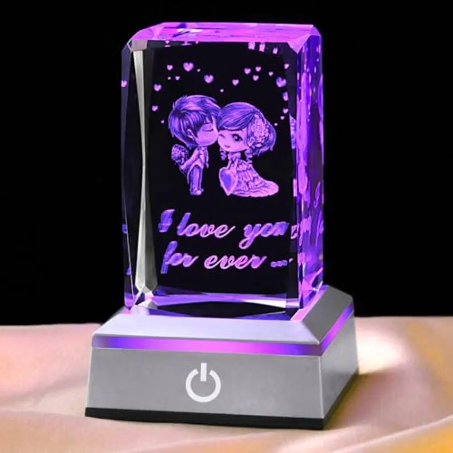 

3D Sweetheart Crystal Nightlight, Perfect Mothers Day Gifts for Wife Her Mom from Daughter Husband Son Mother's Day Ideas Uniqu