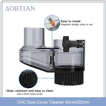 CNC Toz Ayakkabı Mili Fırçası 45/52mm CNC Oyma Makinesi için Yükseltilmiş Toz Ayakkabısı 4540 3020 3018 Serisi Freze Makinesi