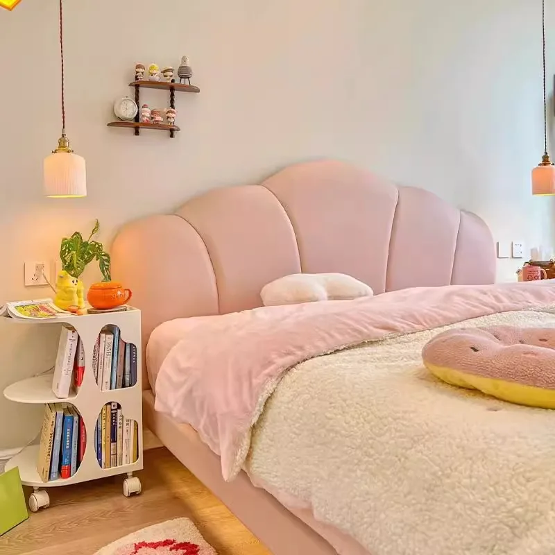 Customizable Cream Wind Cloud Suspension Children's Bed Modern Simplicity