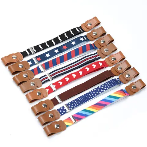 Canvas Children Elastic Belt Pants for Girls Boys Anti Deduction Belt Baby Nursery Essential 16 Colour Kid's Jeans Belt