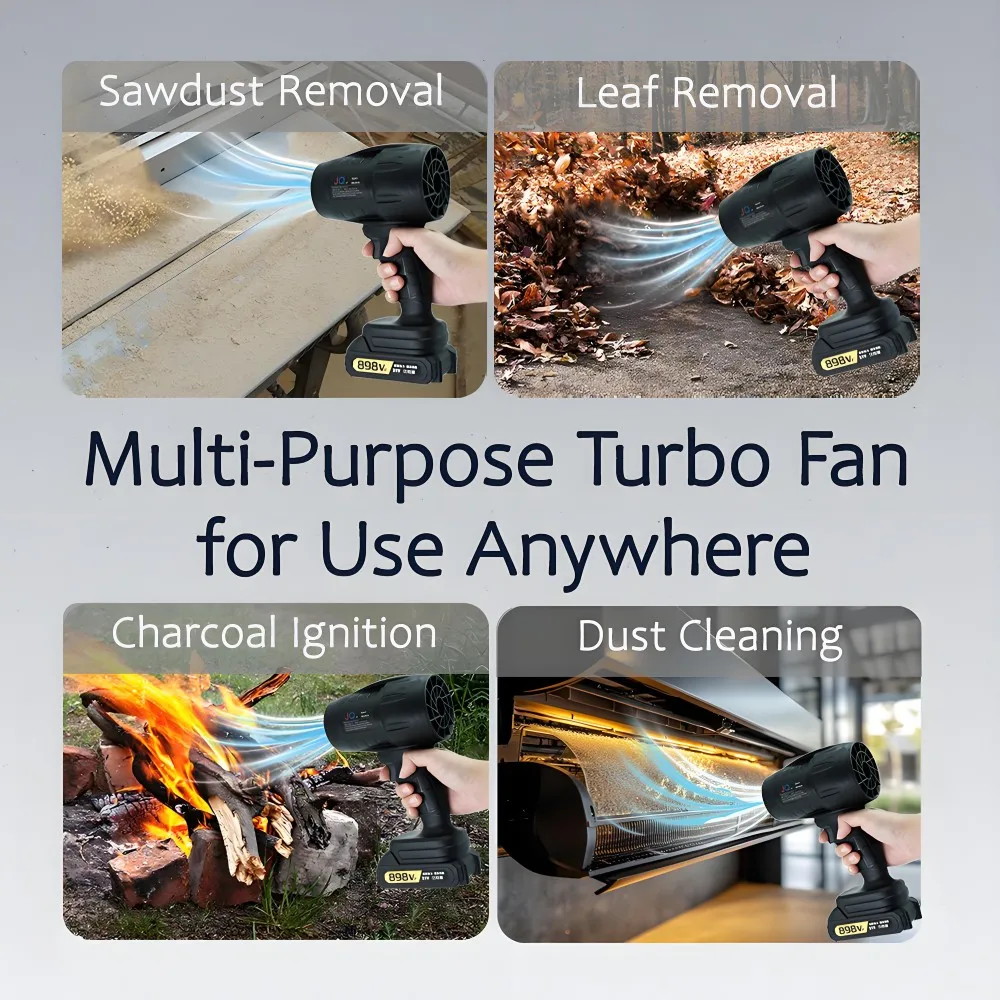 منفاخ هواء قوي مع مروحة تربو 550 جرام لتنظيف الأوراق والثلج والغبار - يتضمن ماكيتا 18 فولت - بطارية متوافقة