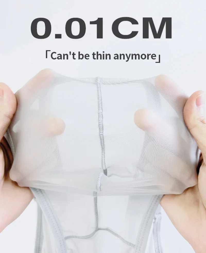 الرجال الملابس الداخلية ملخصات الصيف رقيقة جدا شفافة السروال الذكور الجليد زلة سراويل سراويل بوكسر مريحة الرجال سيسي سراويل