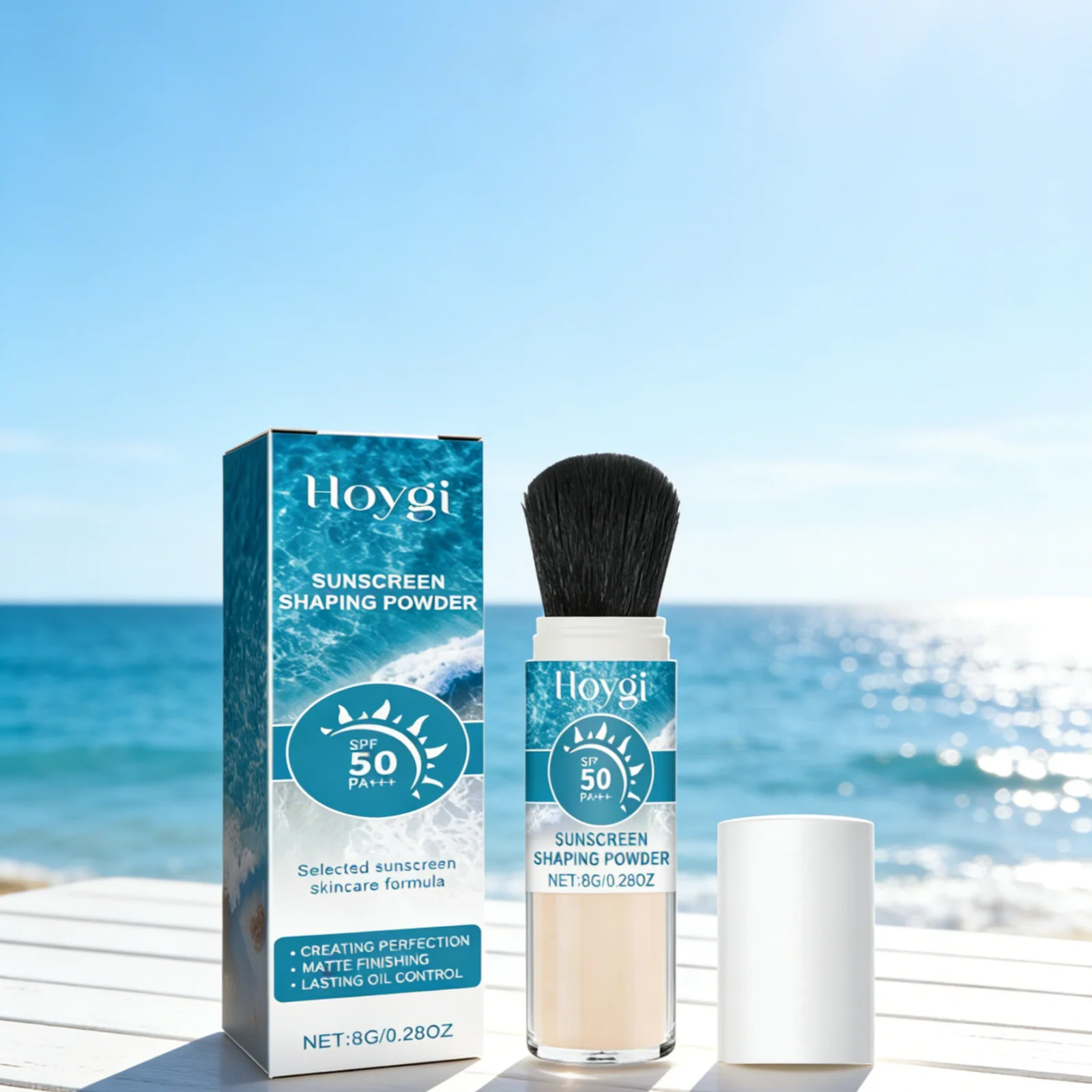 Hoygi Sunscreen Shaping Powder Strong Sun Protection Oil Control Reduce Shine Lightweight Mild Formula Mineral Sunscreen Powder