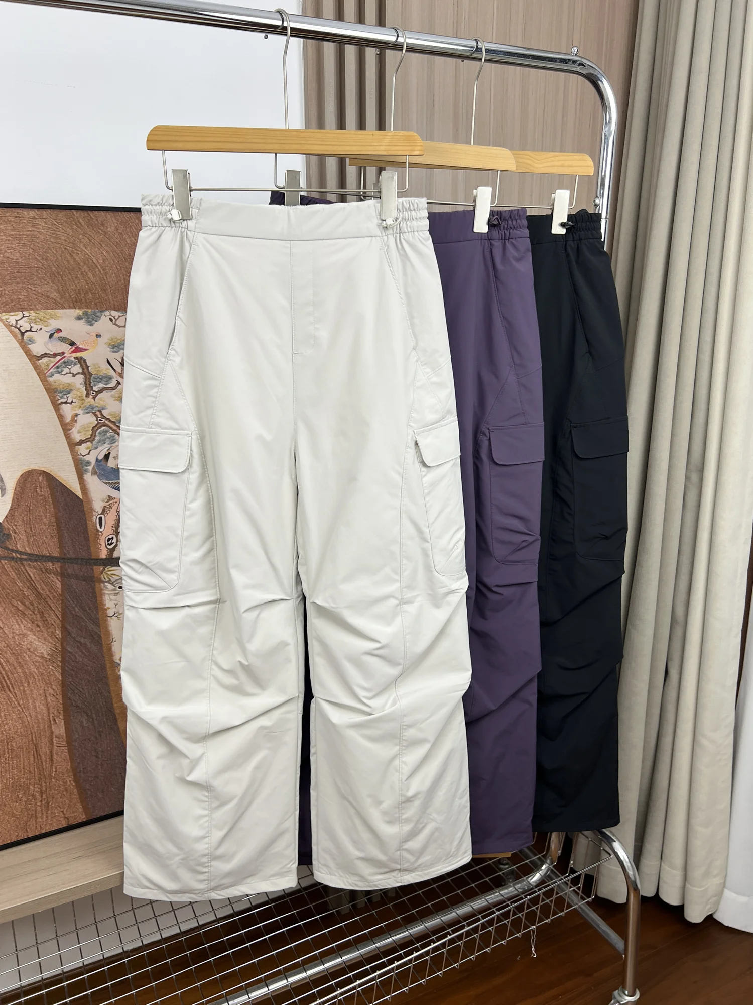 

Теплые уличные брюки-карго для мужчин и женщин, осенне-зимние, для походов, с широкими штанинами, утепленные, прочные, молодежные, повседневные, длинные брюки