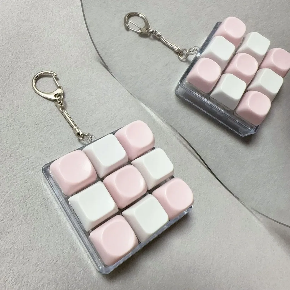Teclas Botón Keycap Fidget Llavero Dedo Teclado Caps Juguete Descompresión Llavero Dispositivo para aliviar el estrés Pasar el tiempo para adultos