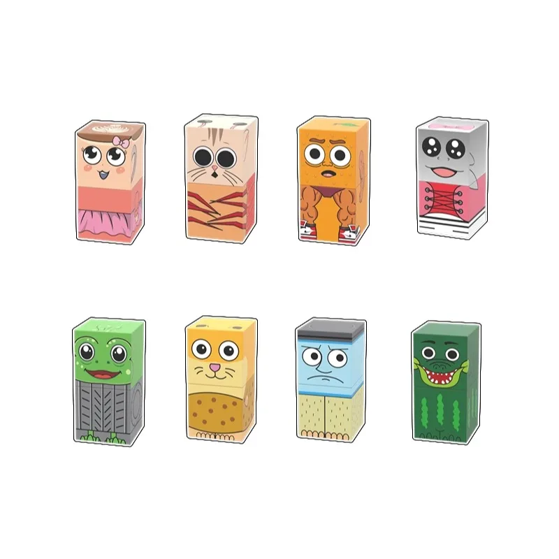 Tungtungsahur Włoski Brainrot Magnetyczne Klocki Konstrukcyjne Zabawki Tung Tung Tung Sahur Puzzle Zabawka Kreskówkowa Włoski Brainrot