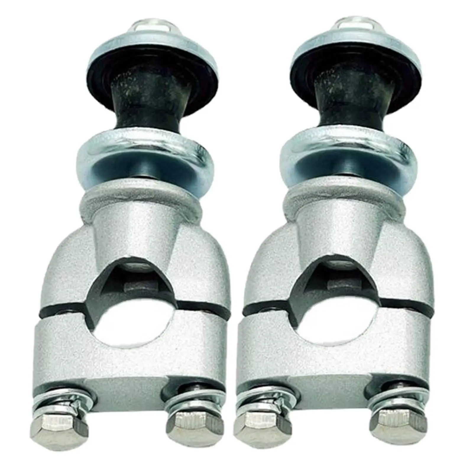 2Pcs Motorcycle Handlebar Risers Clamp 7/8 inch 22mm Handle Bar Mount Mounting Riser Clamp for Dirt Bike Motorcycles Silver