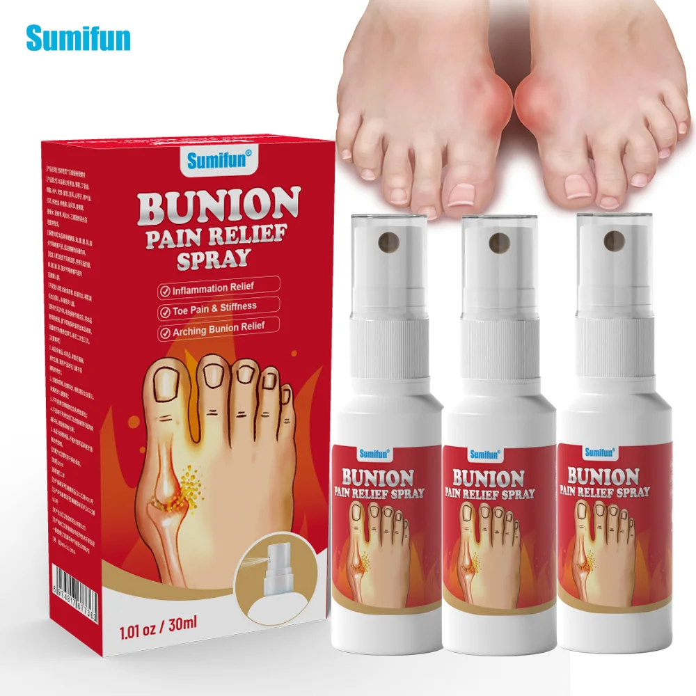 

1/2/3Pcs Sumifun Foot Gout Treat Spray Thumb Corrector Liquid Finger Hallux Toe Bunion Pain Relief Medical Plaster Health Care