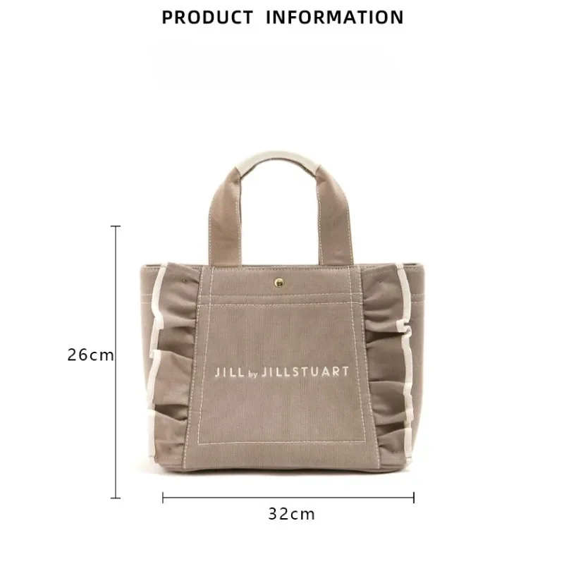 Lace Canvas Bag New Large-capacity Mommy Bag Girls Commuter Messenger Bag Versatile Bento Bag