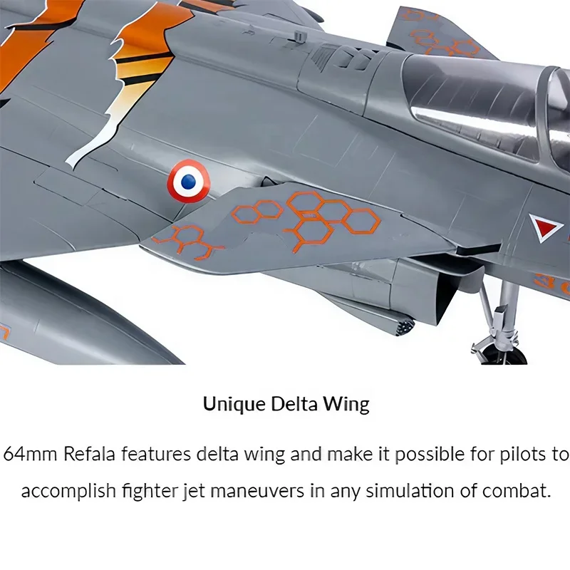 Reflex V2 Оснащенный FMS 64 мм Rafale EDF Jet PNP Прецизионная летающая модель RC Jet Fighter Dassault Design Tiger Meet