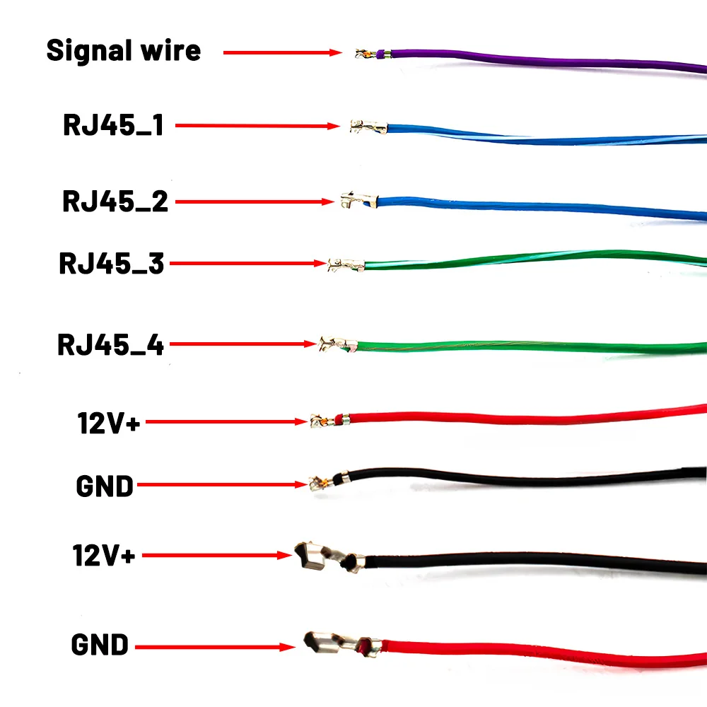 POE Network Cable For IP Camera Module NVR CCTV Surveillance Systems 0.7M 2M 3M 4M 5M Long RJ45 Female Connectors With Terminlas
