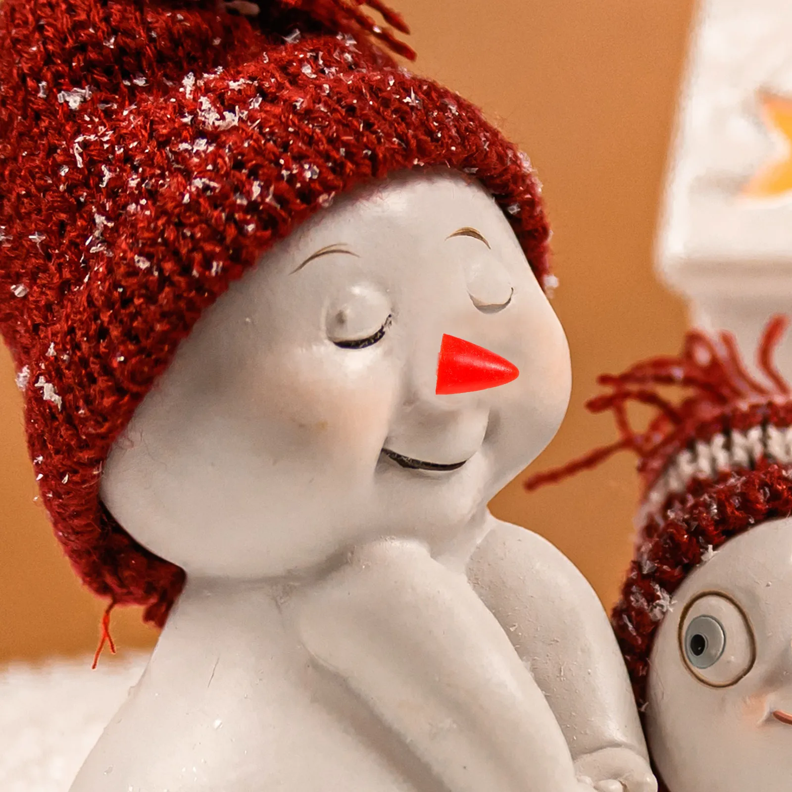 

200 Pcs Snowman Nose Accessory Red Christmas Decorations Making Material Xmas Plastic