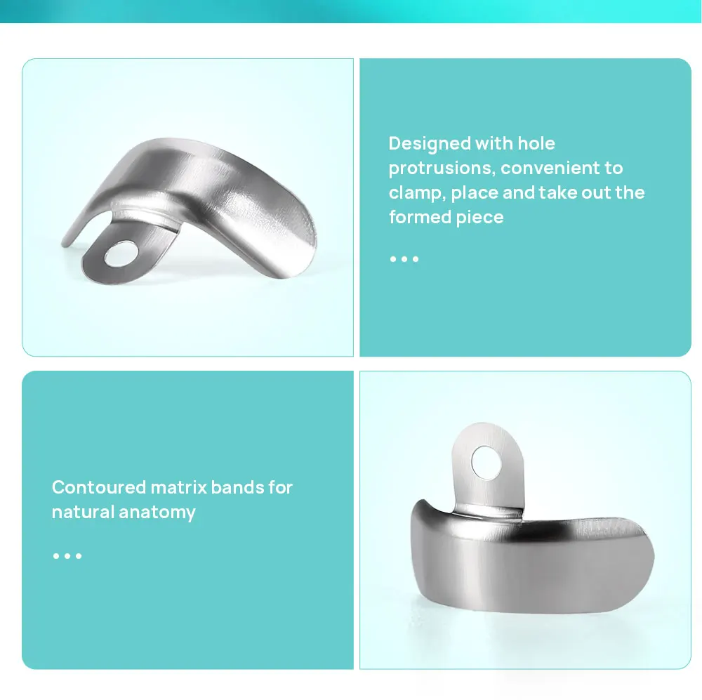 50 stücke AZDENT Dental Matrix Bands Schnitt Konturierte Metall Matrizen Matrix Für Zähne Ersatz Zahnarzt Werkzeug Zahnmedizin Material – Detail 6