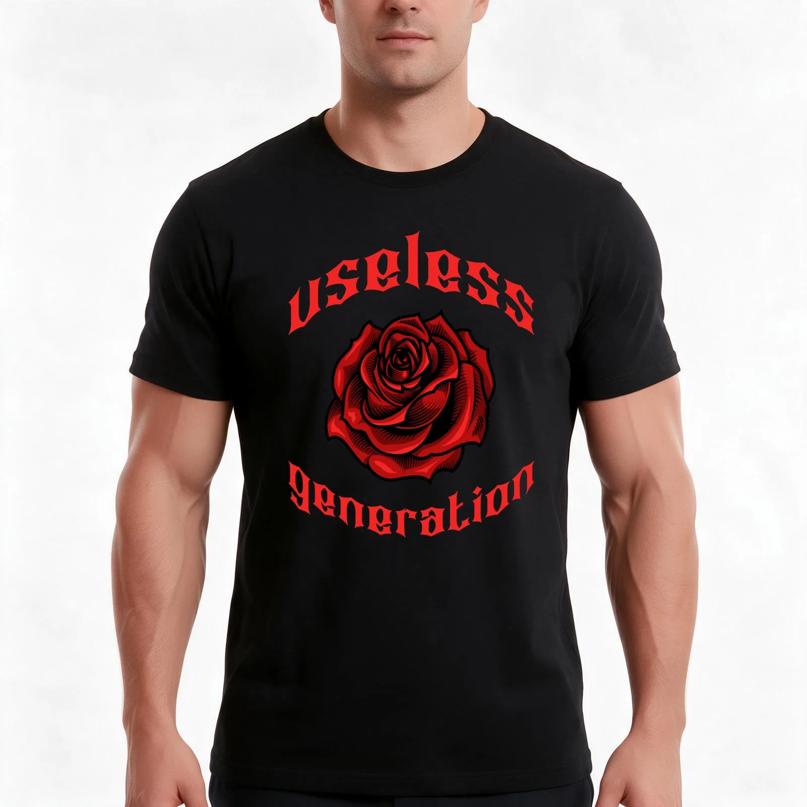 Useless Generation - Manic Street Preachers T-Shirt, Summer Casual Cotton Tee, Oversized Streetwear Tops, Vintage Graphic Print