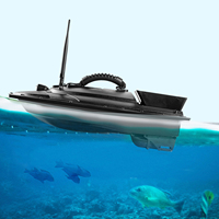 500m Remote Control Bait Boat Flytec Fishing Bait Boat Dual Motor Fish Finder 1.5KG Loading with LED Light for Fishing