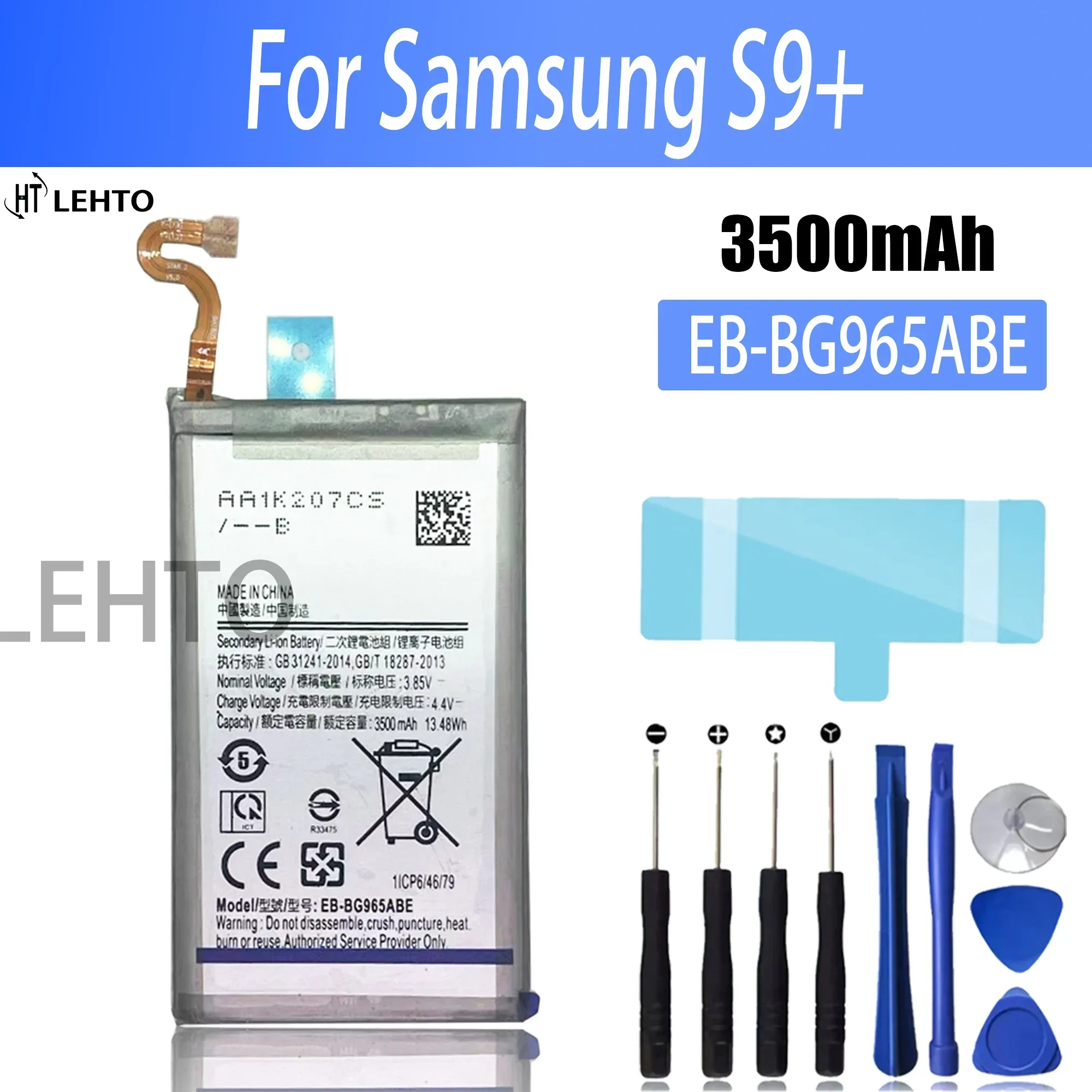 NEW Replacement Battery EB-BG965ABE For Samsung Galaxy S9 Plus S9+ SM-G965F G9650 G965DS G965U G965W Phone Battery 3500mAh