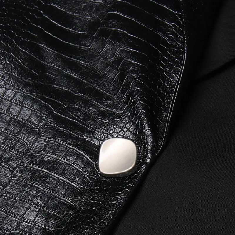 HKSH Herbst Neue Frauen Weste Faux Leder Patchwork Ärmel Single Button Dark Techwear Chic Ins Streetwear Jacke HK11209