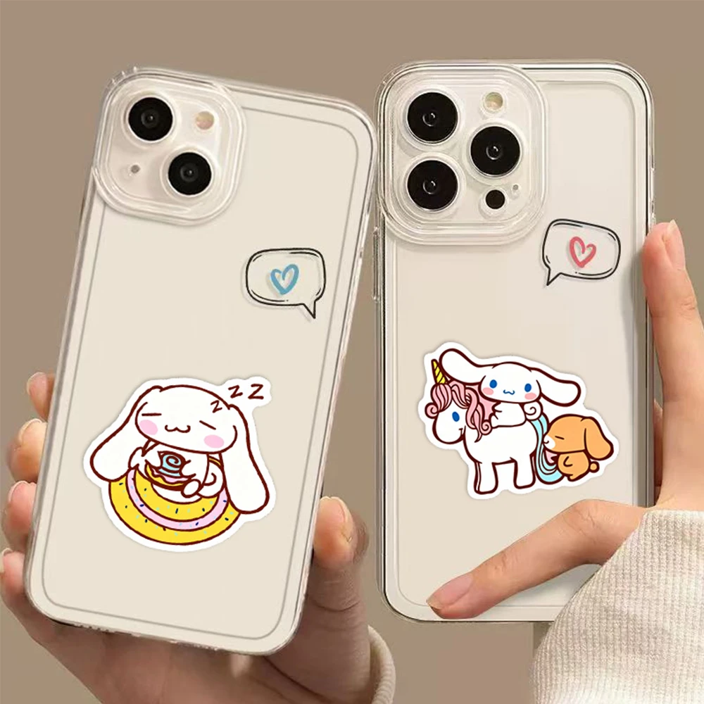 10/30/60 قطعة لطيف سينامورول ملصقات الكرتون Kawaii الشارات اللعب الشارات مقاوم للماء DIY بها بنفسك القرطاسية جدار سانريو ملصق بالجملة