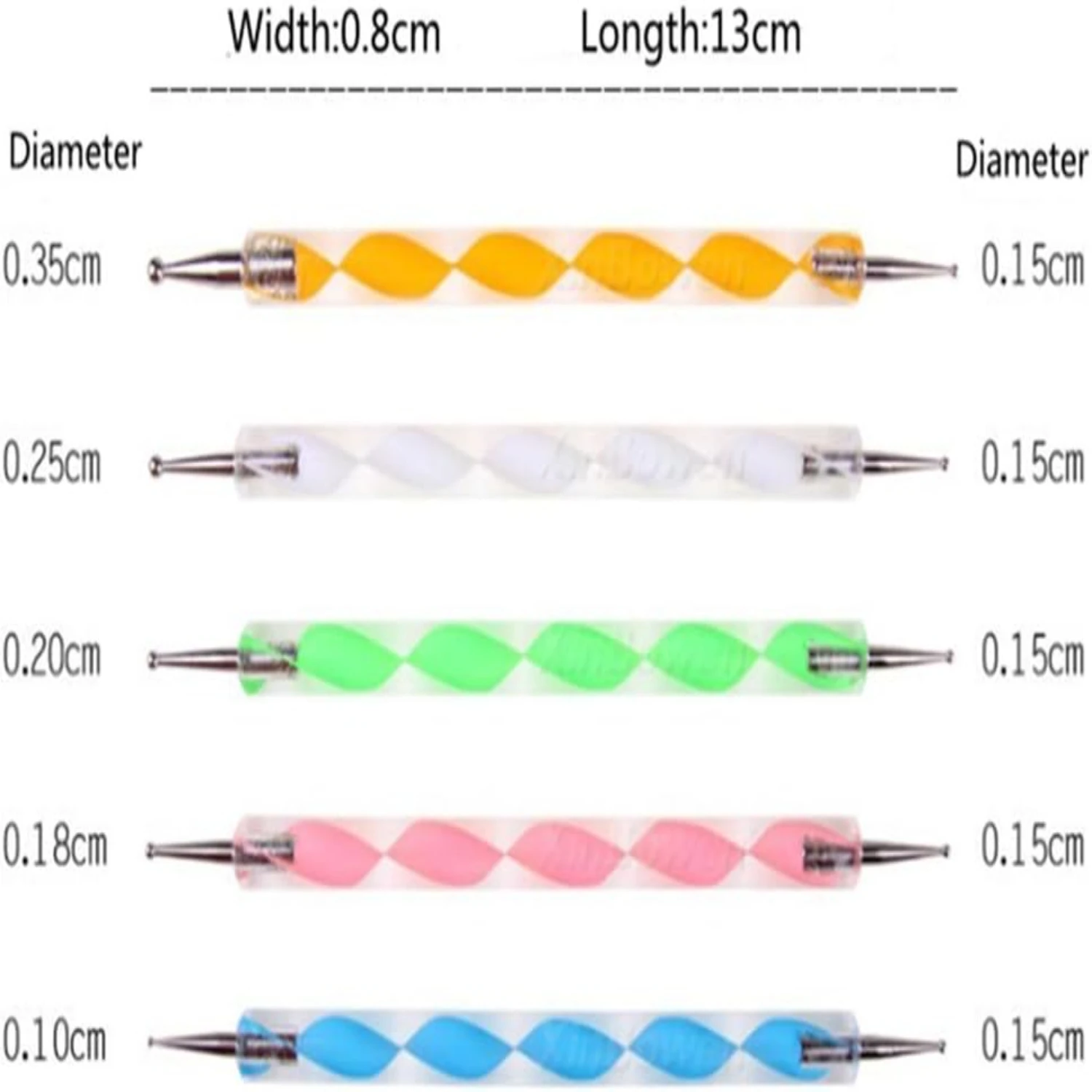 Experience Enhanced Crafting with Professional, Versatile 5-Piece COMIART Ball Stylus Set - Ideal for Nail Art, Sculpting, Embos