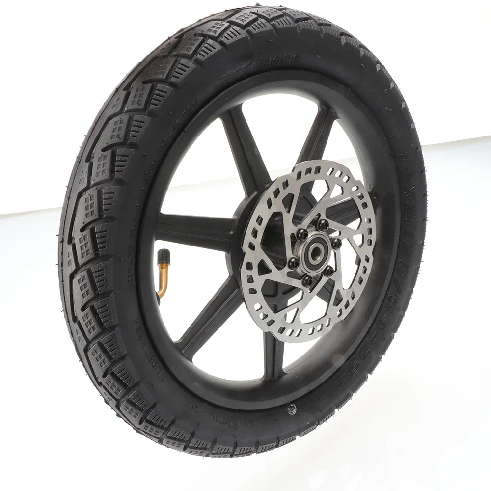 أنبوب داخلي للإطار 14x2.125 مع قرص فرامل 14 بوصة عجلة أمامية من سبائك الألومنيوم لملحقات الدراجة القابلة للطي سكوتر كهربائي
